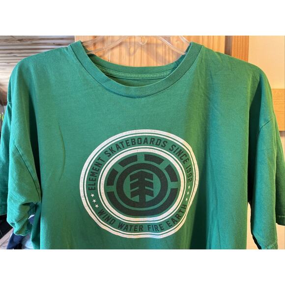 Element Skateboarding Vintage Men’s L Green Short Sleeve Cotton T-shirt - Picture 5 of 16